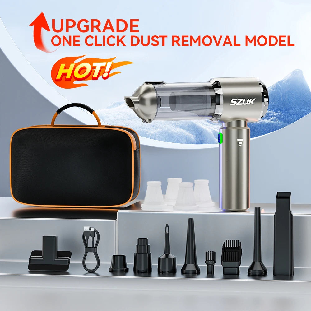 SZUK C012MAX 985000PA Mini Car Vacuum Cleaner Wireless Vacuum Cleaner Powerful Suction Handheld Portable Vacuum Cleaner for car