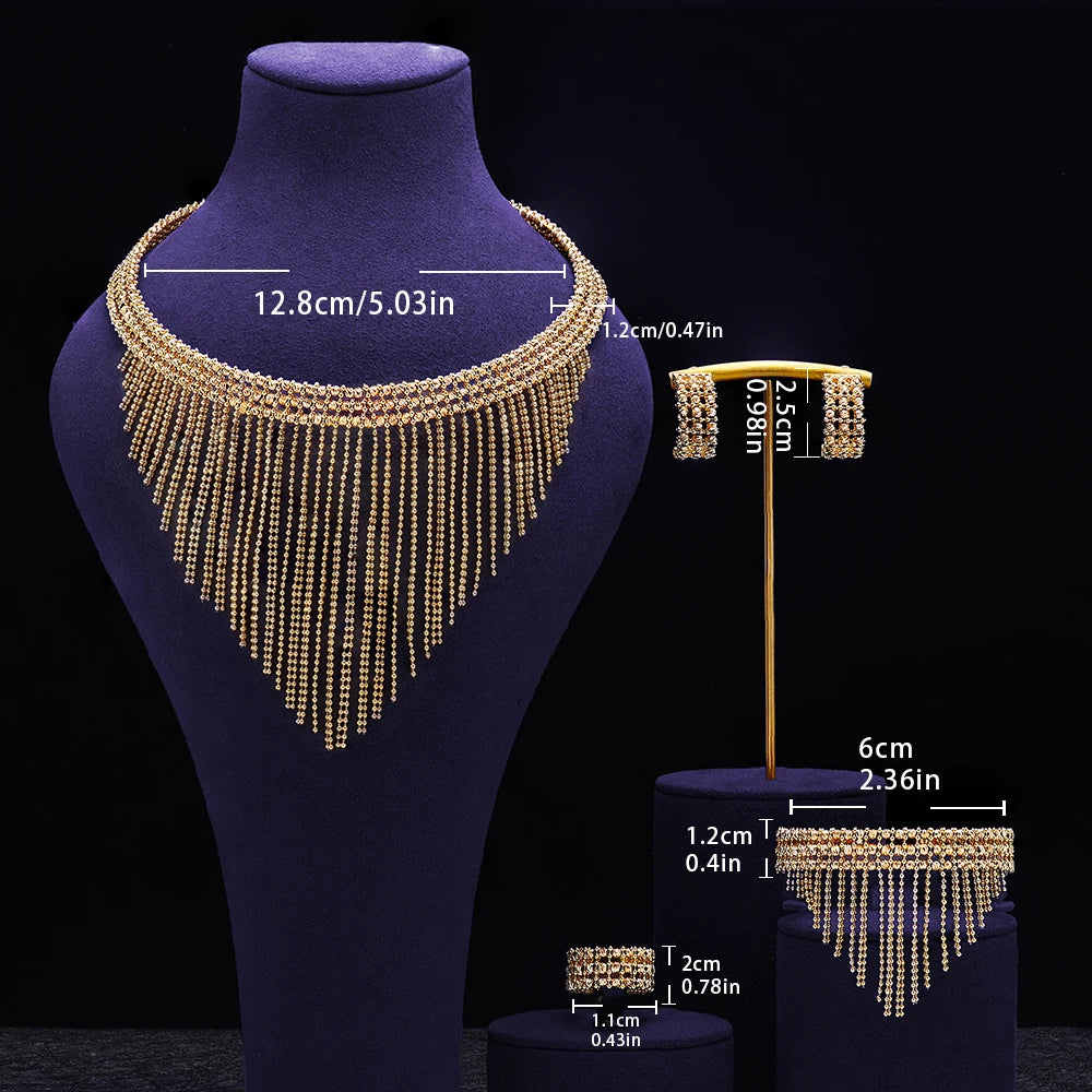 Luxury Cuff Bangles and Ring Set Gold Color Beads Arabic Dubai Wedding Bridal Jewelry Set Women Party 2 pcs Hand Jewelry