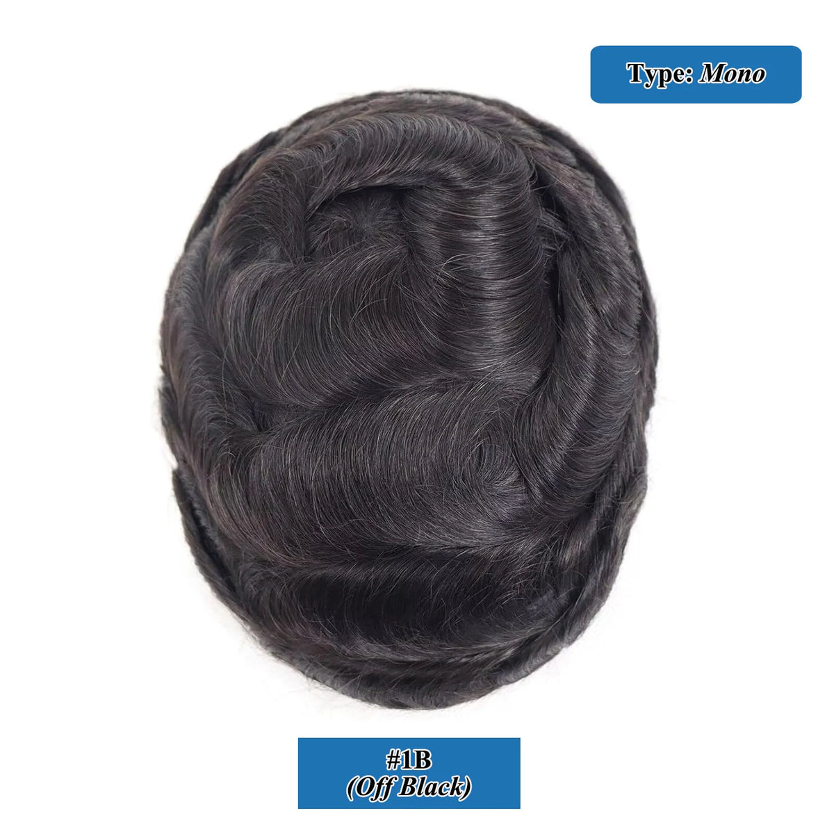 100% Human Hair Men's Toupee Fine Mono Base With Poly Skin Around Natural Men's Hair Replacement system Durable Wigs for Men