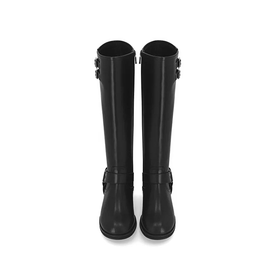 Women's 4cm Knee-High Biker Boots LCWL63I44V