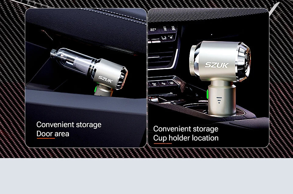 SZUK C012MAX Car Vacuum Cleaner Wireless Mini Handheld Strong Suction Cleaning Machine Portable Vacuum Cleaner for Car Home