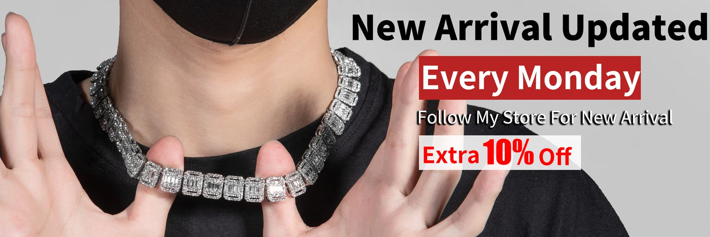 Uwin 12mm Cuban Link Chain Black Panther Zinc Alloy Bullets Necklace For Men Full Setting Rhinestones Fashion Jewelry For Gifts