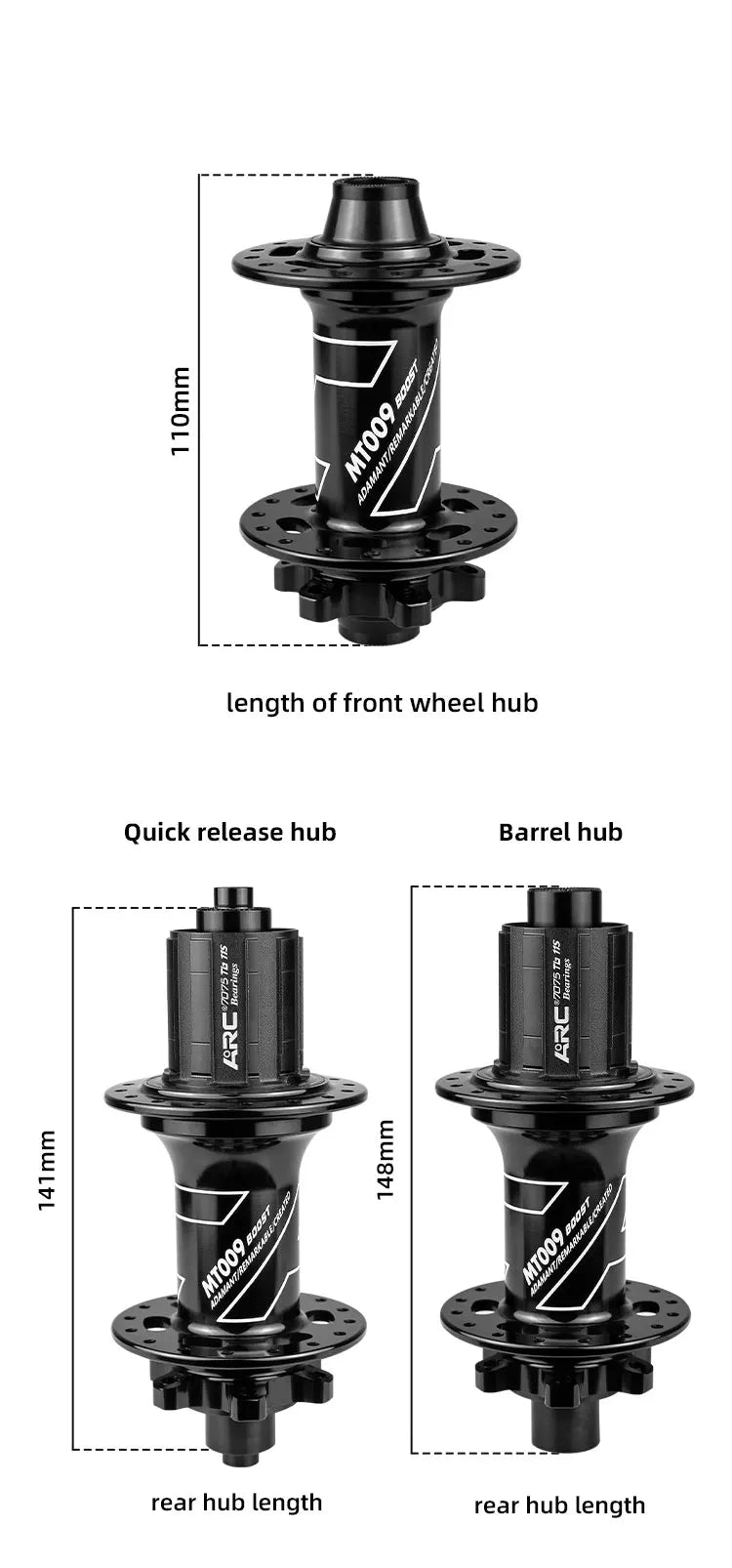 ARC MT009 BOOST MTB rear hub	Bicycle Hub 6 Pawls 15x110 10x141 12x148 32H Bike Wheel Hub HG XD MS for K7 8 9 10 11 12 Speed