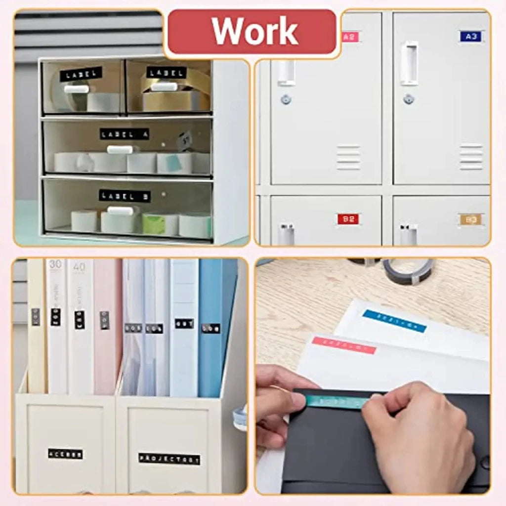 Phomemo E975 Embossing Label Machine with 6 Tapes 3D Portable Embossed Label Printer for Office Home