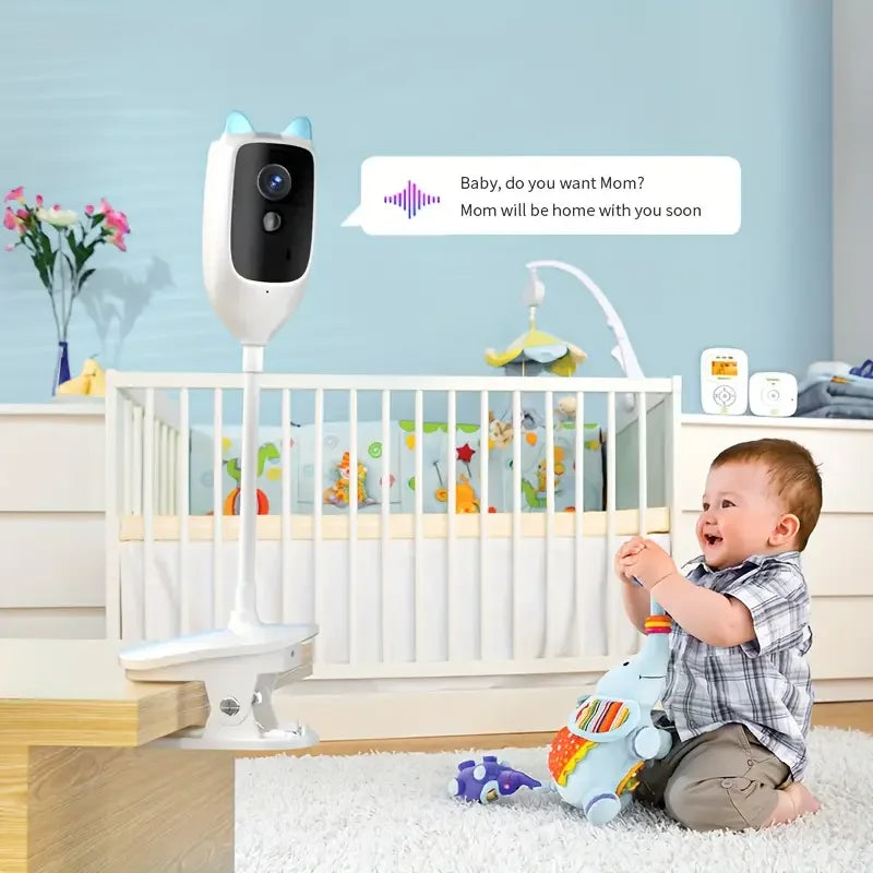 4MP 2K WiFi indoor high-definition crying detection baby monitor full-color night vision 360 degree rotating network camera
