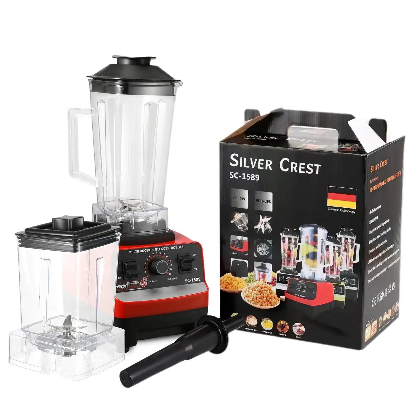 2000W Heavy Duty Commercial Blender Stationary Mixer Food Processor Ice Smoothies for Kitchen High Power Juicer Blender BPA Free