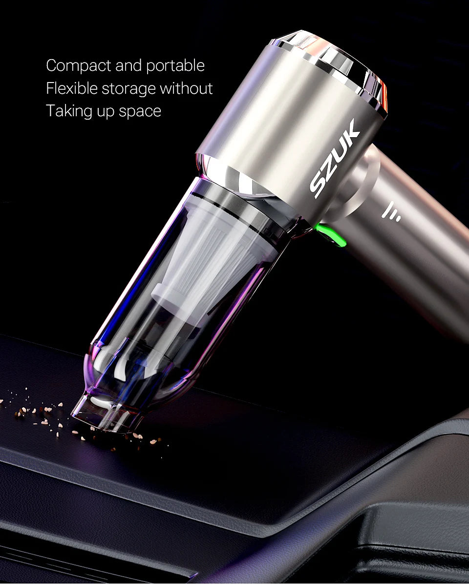 SZUK C012MAX 985000PA Mini Car Vacuum Cleaner Wireless Vacuum Cleaner Powerful Suction Handheld Portable Vacuum Cleaner for car