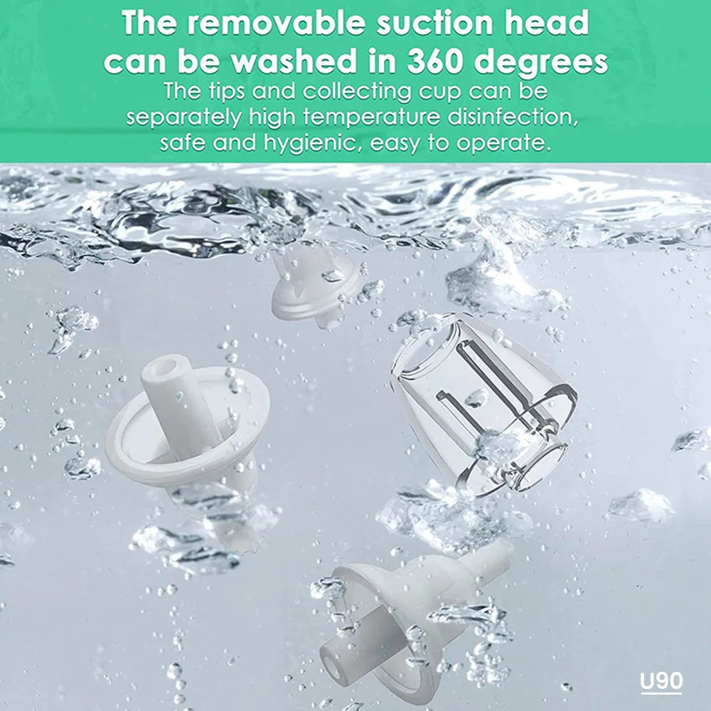 MAMIJOY Electric Nasal Absorber Baby Nose Cleaner Silent Baby Obstruction Rhinitis Cleaner Nasal Aspirator For Newborn U94