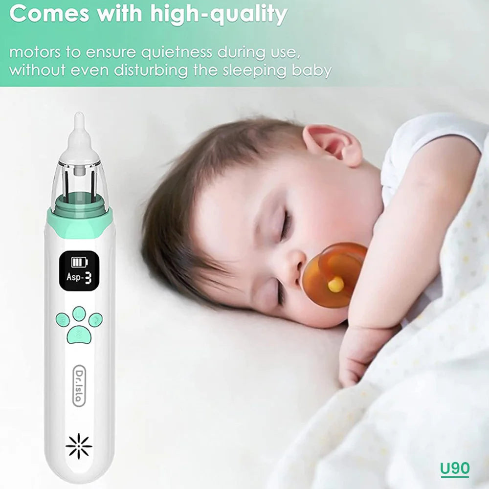 MAMIJOY Electric Nasal Absorber Baby Nose Cleaner Silent Baby Obstruction Rhinitis Cleaner Nasal Aspirator For Newborn U94