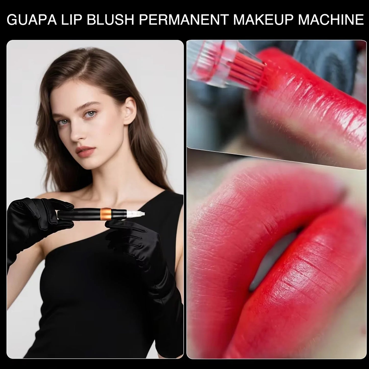 20MINS Fast Lip Blush Permanent Makeup Machine with 8 Pin System for PMU Eyebrow Lip and Ombre Shading Tattoo