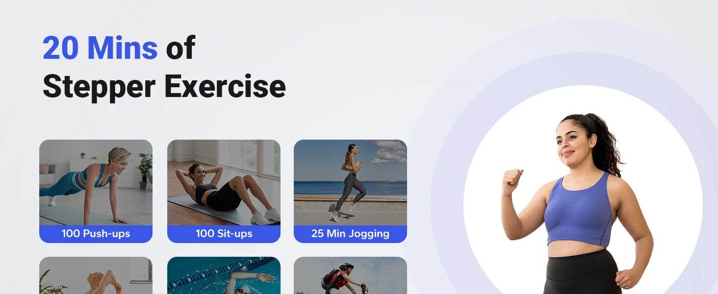 MERACH Mini Stepper for Exercise Twist Stair Stepper 330LBS Capacity Stepper Exercise Equipment with Resistance Band for Fitness