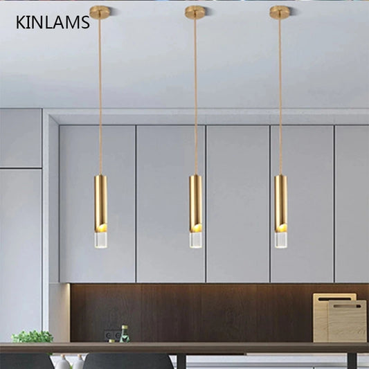 Minimalist Chandelier All Copper Gold Lights Bedside Small Chandelier Bedroom Study Bar Designer Nordic Modern Dining Room Lamps