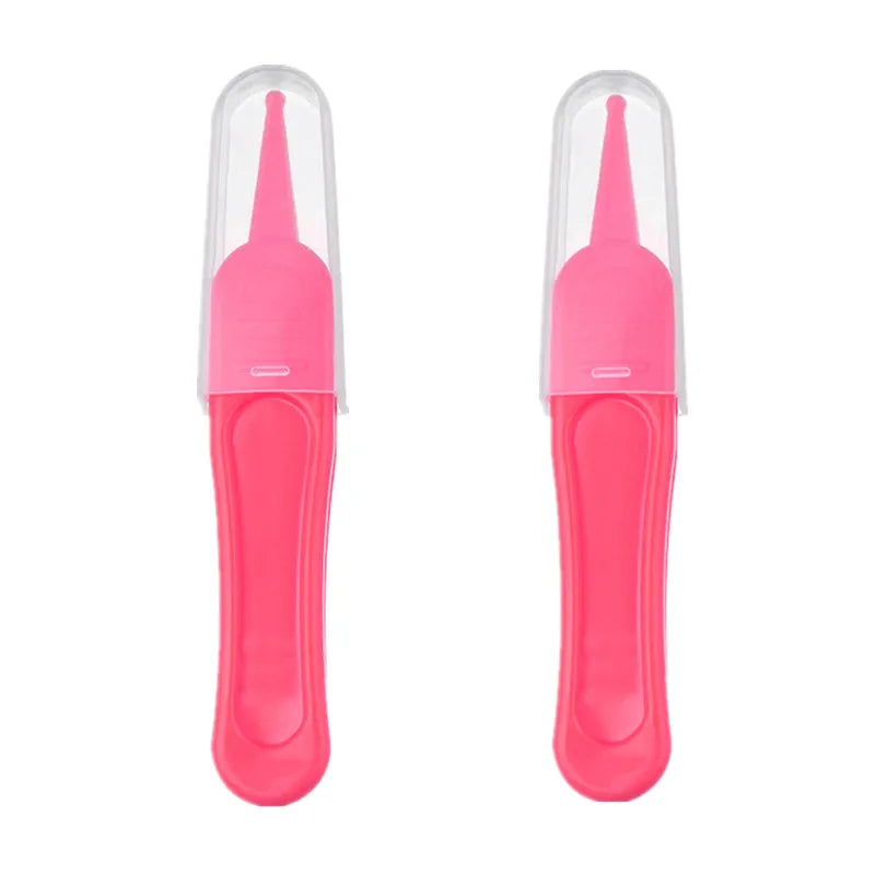 2pcs/lot Safety Obtuse Clean Tweezer for Baby Cleaning Earwax Booger Navel Dirt Tweezer Infant Baby Daily Nursing Care
