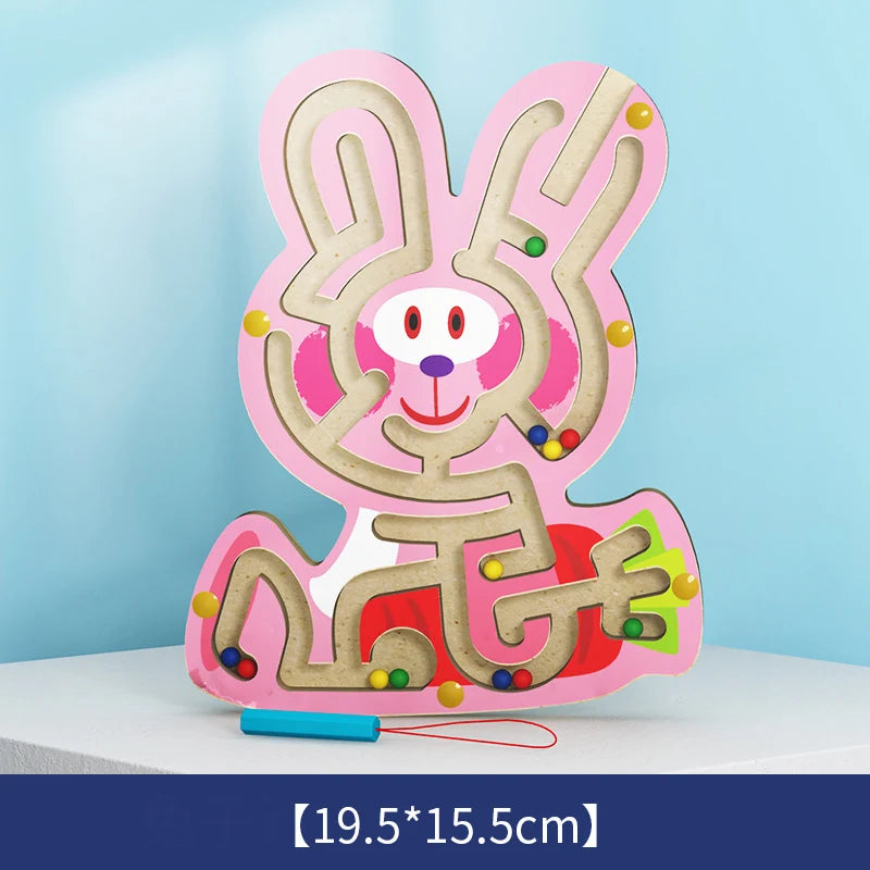 Baby Montessori Toys For Kids 2 to 4 Years Old Learning Educational Toys Children Magnetic Maze Busy Board Wooden Puzzle Game