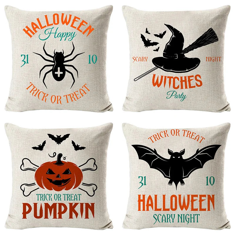 New Arrival Halloween Digital Print Cushion Cover Holiday Home Decoration Pillow Nordic Style Pillow Cover
