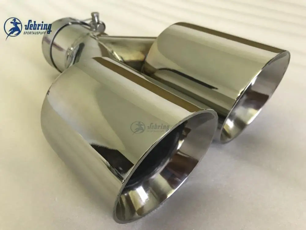 Stainless steel skew double  steel Universal DUAL Automobile exhaust pipe Muffler Car accessories modification