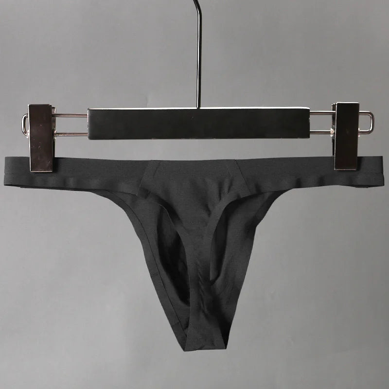 Mens Thong Sexy Silk seamless Underwear Briefs Bikini G-string Thong Tanga Gay Underwear Thongs for Man T-back GX-16