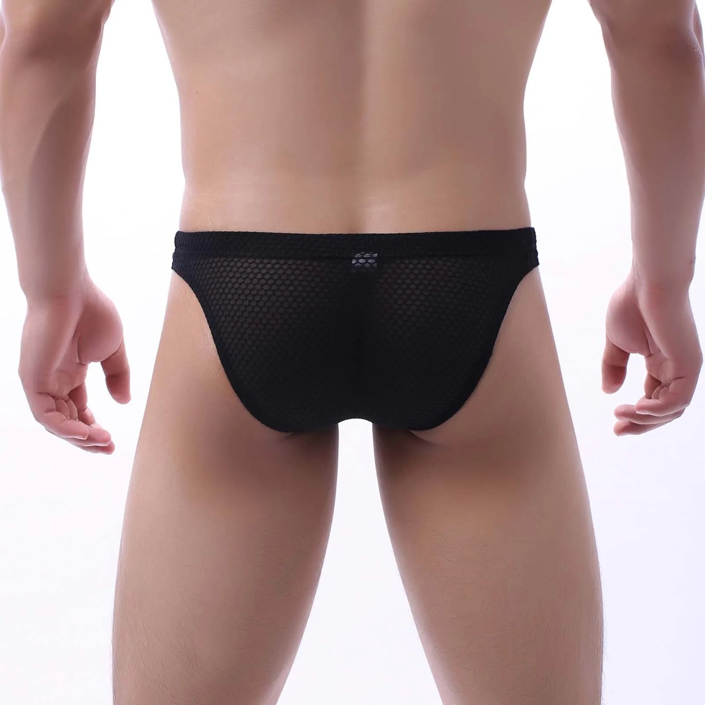Sexy Men's Hollow Underwear Briefs Man Mesh Transparent Lingerie Fishnet Penis Pouch Underpants Hombre Panties