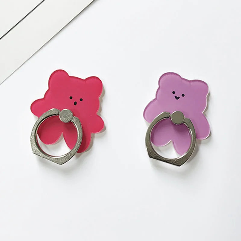 Universal Ring Holder Mobile Phone Holder Stand Cute Candy Color Bears Finger Ring Holder suporte celular For All Phone Table