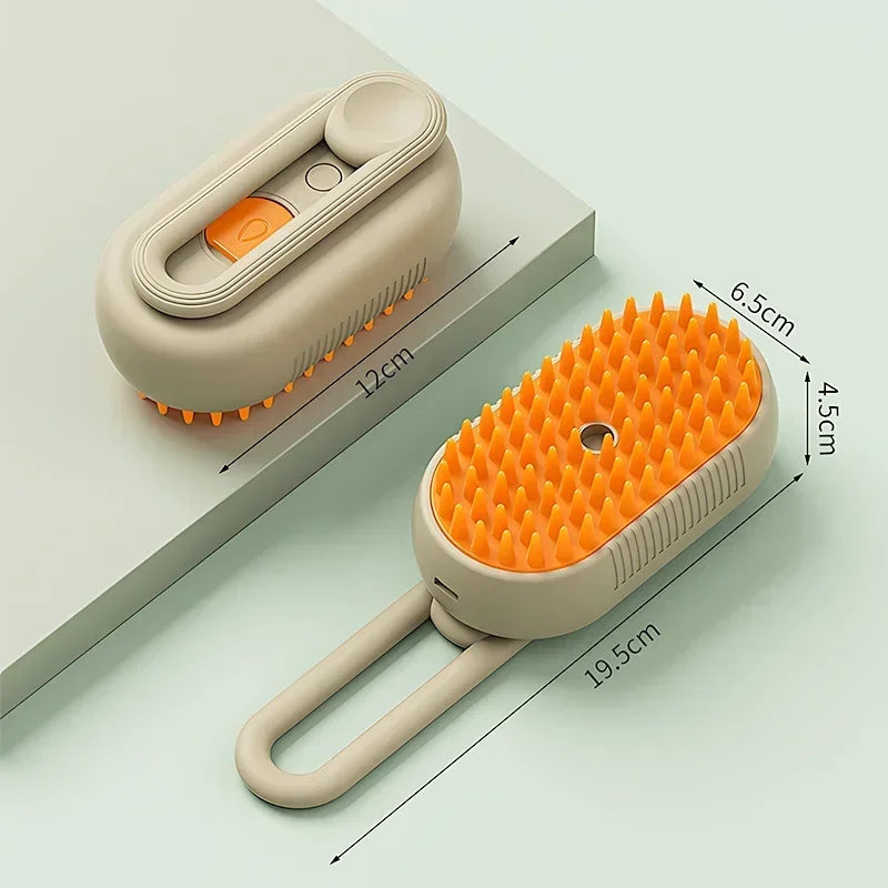3 in 1 Pet Dog Steamy Spray Cleaning Brush Anti-splashing Hair Removal Massage Grooming Comb