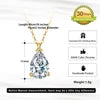 RINNTIN APN Shiny Luxury Fashion Gold Plated 925 Sterling Silver Crystal Zircon Geometric Pendant Necklace for Women Jewelry