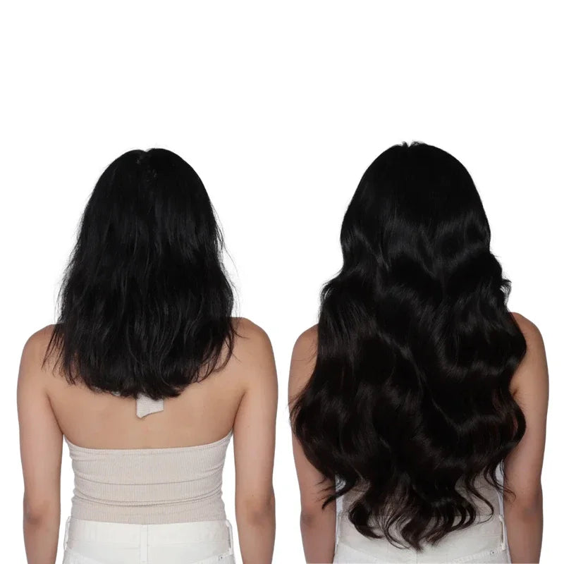 100% Unprocessed Brazilian Virgin Remy Hair Extensions Full Head 8pcs 120G Natural Black Color Straight Human Clip-In System