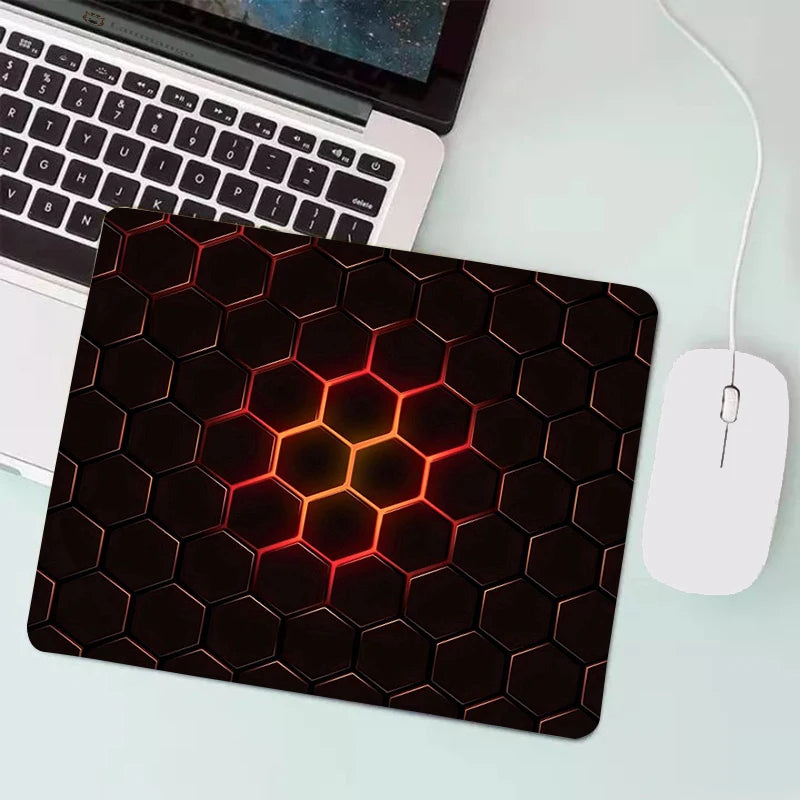 Anime Hexagonal Honeycomb Mouse Pad Gaming Accessories Gabinete PC Gamer Computer Keyboard Desk Mat Rubber Laptop Small Mousepad