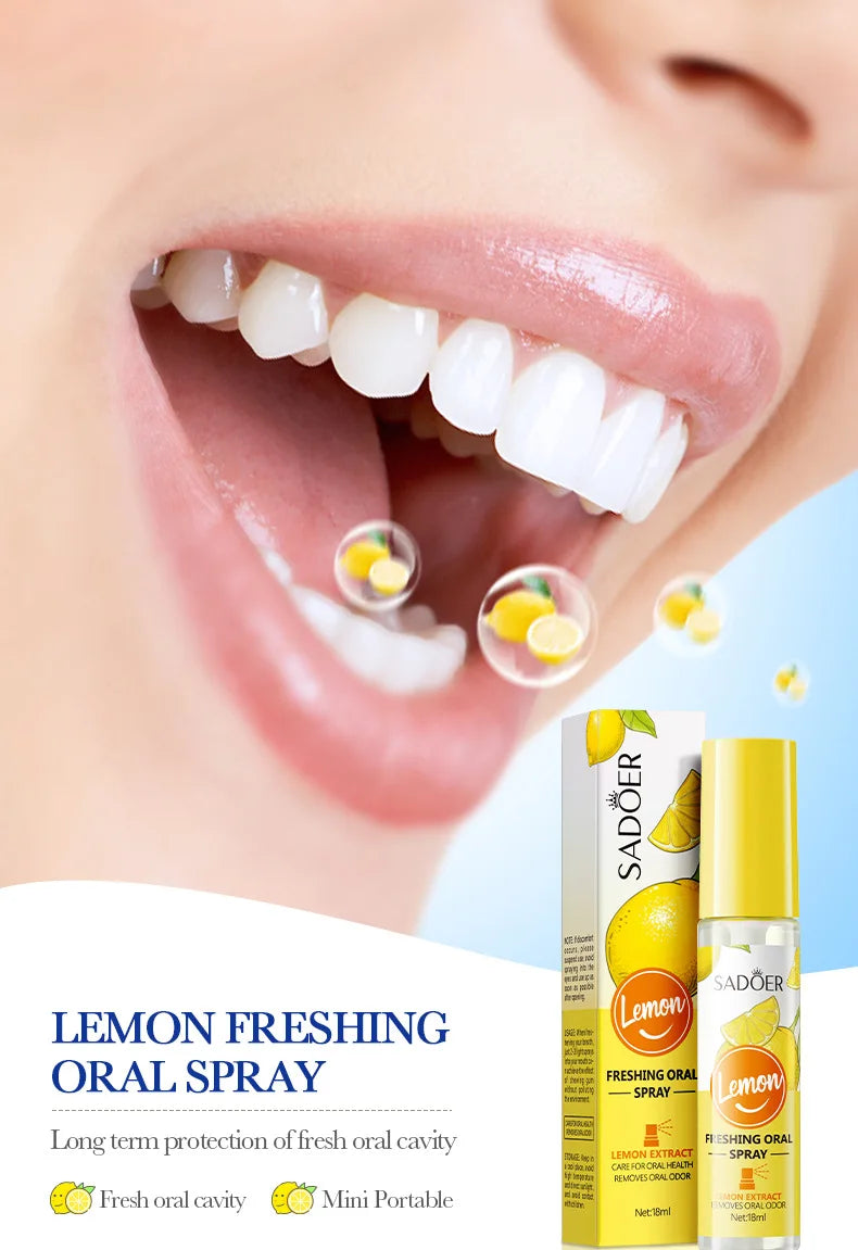 Peach Mint Lemon Fresh Breath Mouth Spray Fresh Breath Mild Remove Bad Breath Bring a Cool and Comfortable Experience