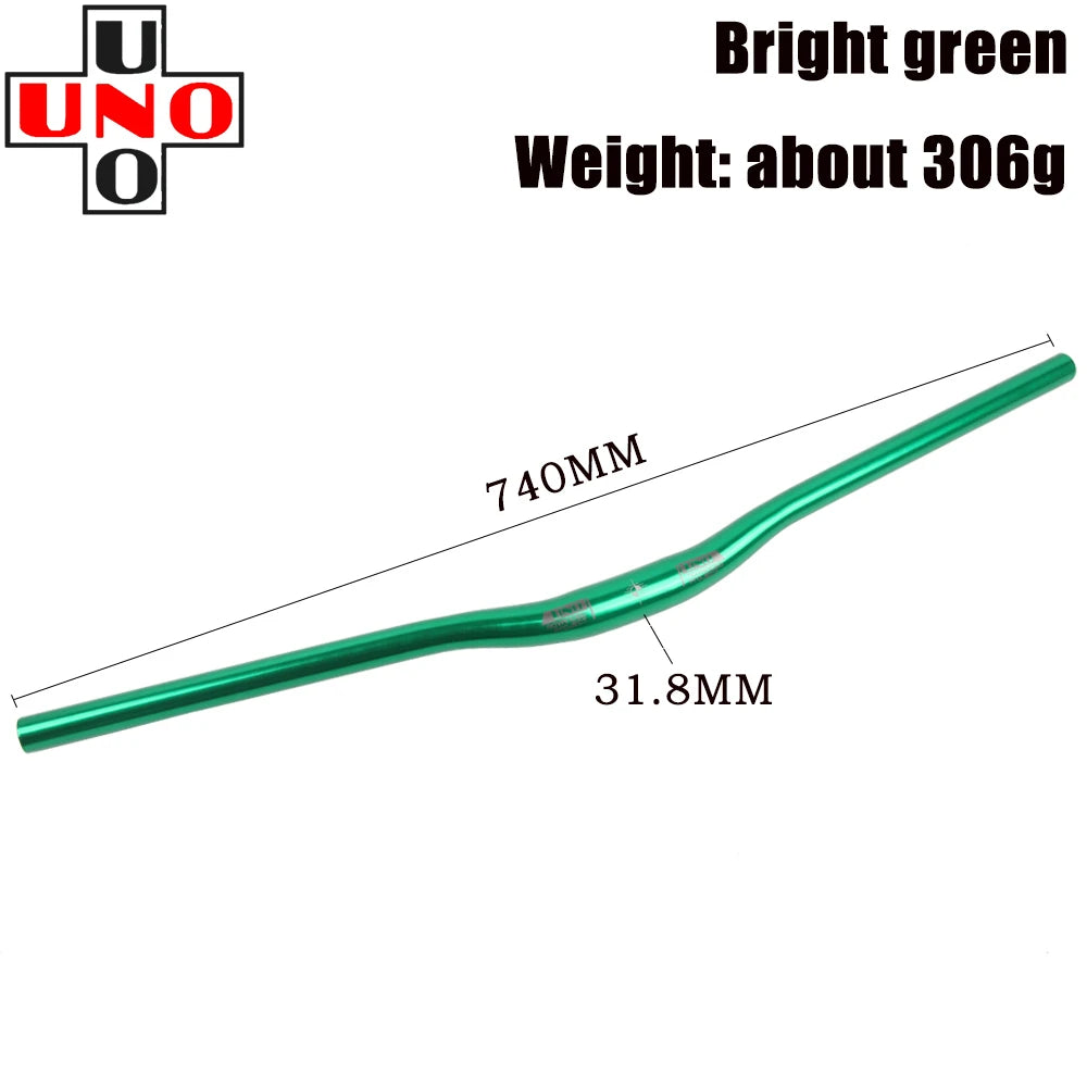 UNO Bicycle Ultra Light Color  Handlebars 31.8 Caliber Bright 740 / 780mm Mountain Bicyle Handle Horizontal Modification