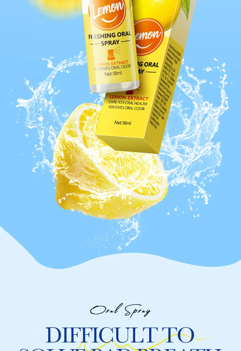 Peach Mint Lemon Fresh Breath Mouth Spray Fresh Breath Mild Remove Bad Breath Bring a Cool and Comfortable Experience