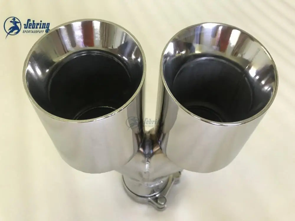 Stainless steel skew double  steel Universal DUAL Automobile exhaust pipe Muffler Car accessories modification
