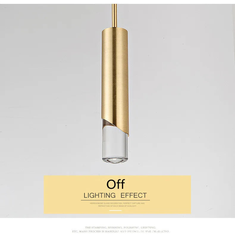 Minimalist Chandelier All Copper Gold Lights Bedside Small Chandelier Bedroom Study Bar Designer Nordic Modern Dining Room Lamps