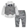 New Arrival Baby Boys Clothing Set Spring 3piece Children's Suit with Shirt + Vest+pants Infants Baby Clothes