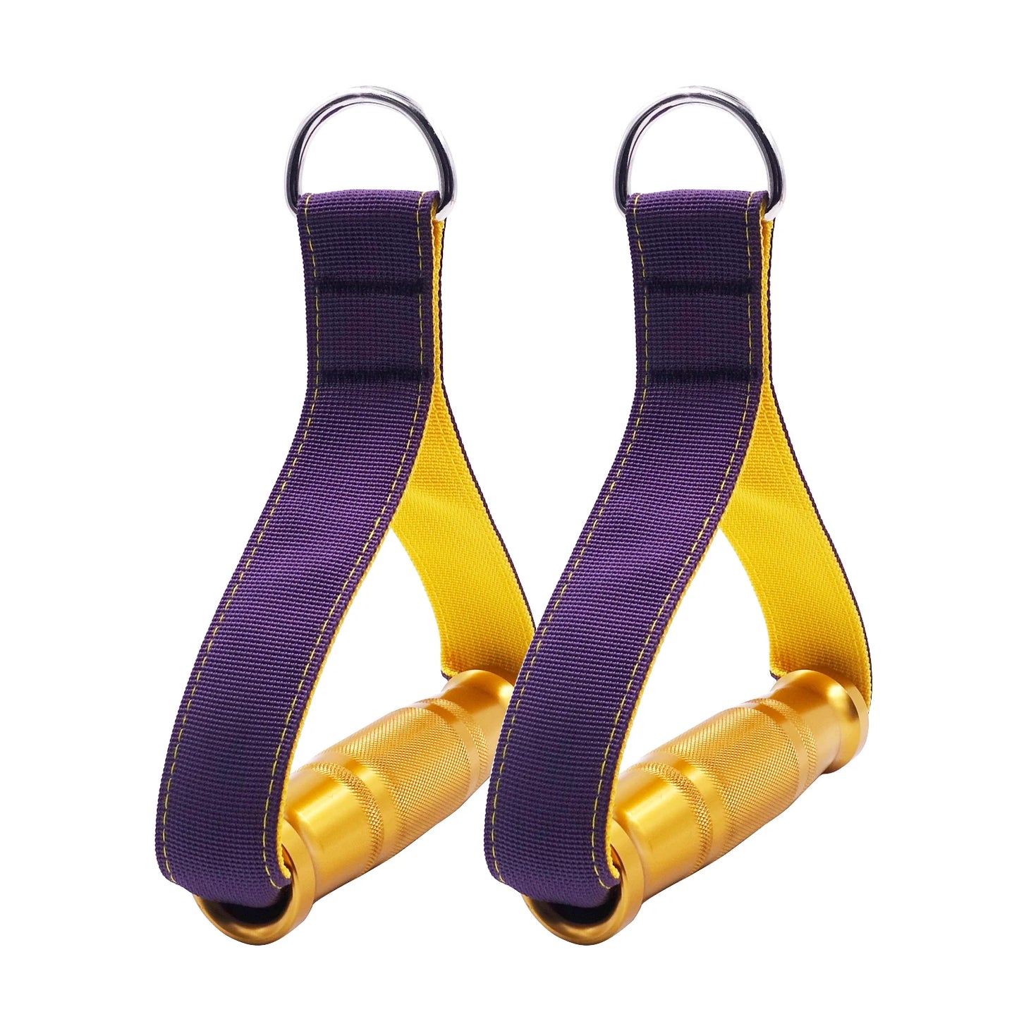 Exercise Gym Metal Handles Grip Heavy Duty Workout Cable Machine Attachment Resistance Band Pull Down Home Fitness Accessories