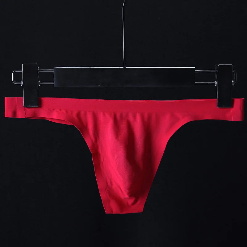 Mens Thong Sexy Silk seamless Underwear Briefs Bikini G-string Thong Tanga Gay Underwear Thongs for Man T-back GX-16