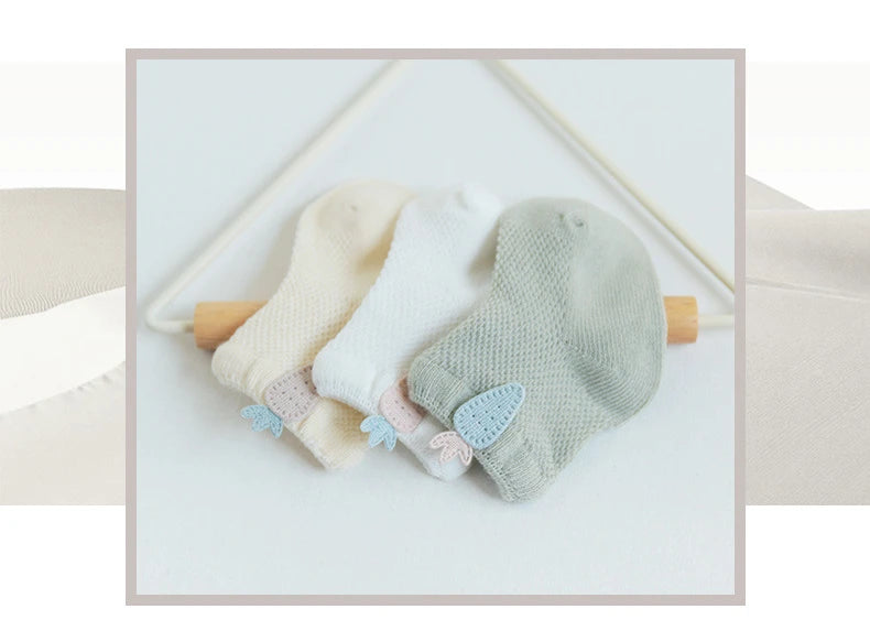 3 Pairs 0-5Y Baby Socks, Children's Socks, Thin Cotton, Breathable Mesh, Baby Socks, Boneless Baby Socks, Cute Accessories Socks