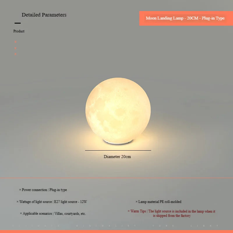 Atmosphere Moon Floor Lamp Designer for Living Room Balcony Bedroom & Bedside Use-Warm Romantic Table Lamp