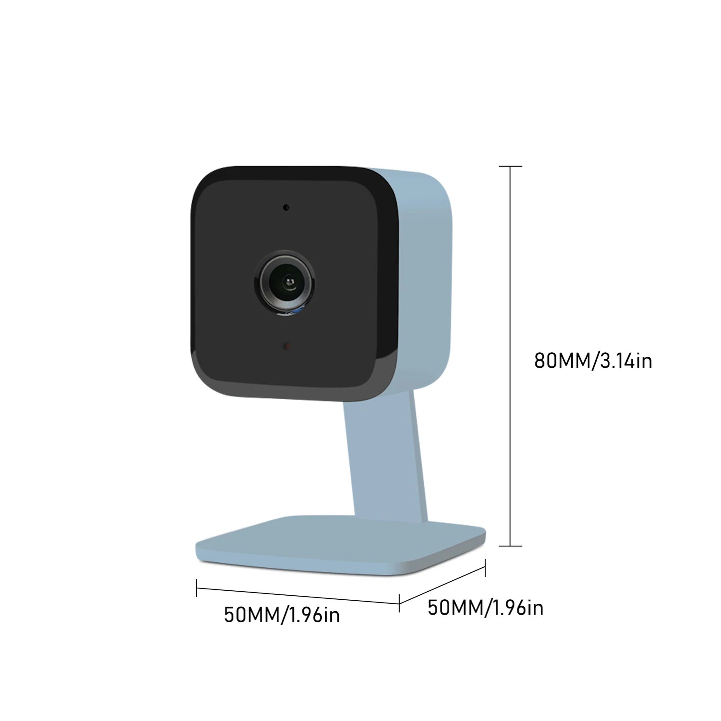 JideTech Wireless Indoor 2MP Square IP Camera Color Night Vision Wireless Camera Blue Color