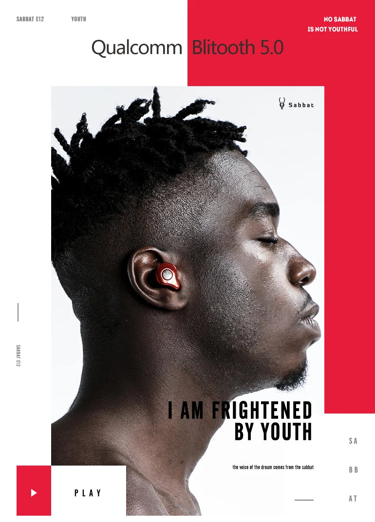 Sabbat E12 Ultra Bluetooth Earbuds 5.0 TWS Bluetooth Earphone Sports In-Ear Earbuds Waterproof Headset Wireless Charging pk G12