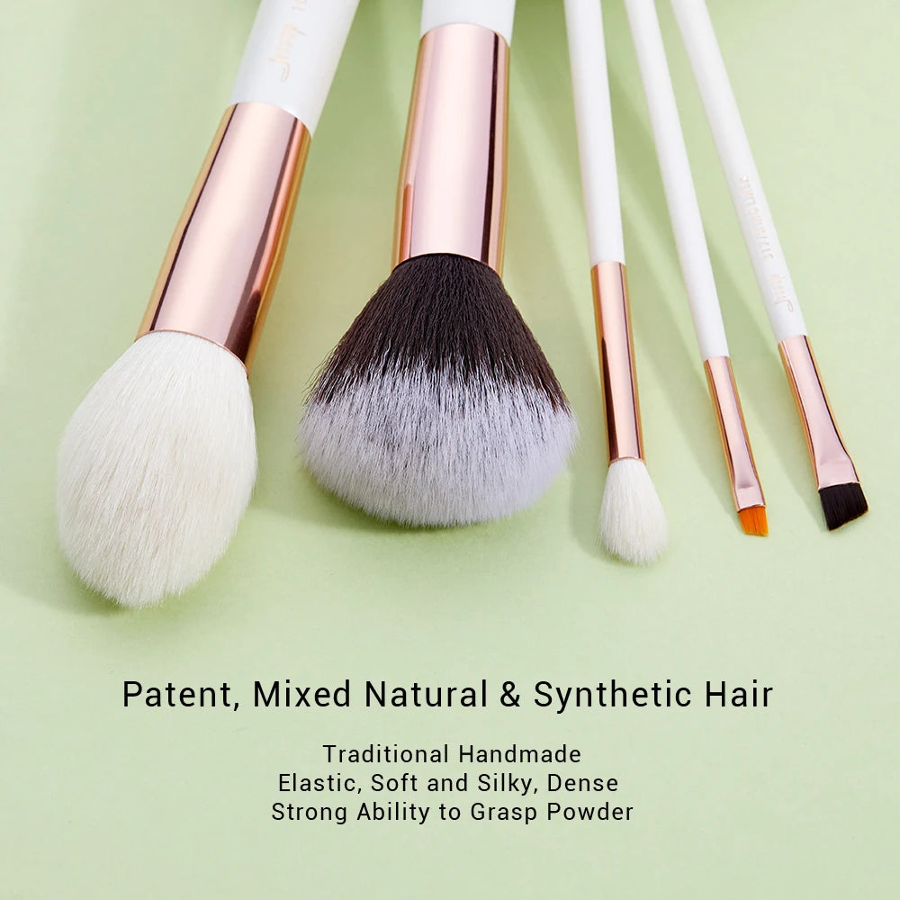 Jessup 25pcs Professional Makeup Brushes set Make up Brush Tools kit Foundation set Powder Blushes Beauty Pearl White T215
