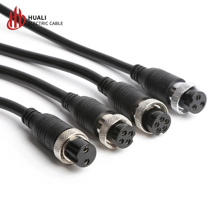 GX20 Injection Moulded Double Female Head Wire 1-Meter Aviation Plug Socket 8P Cable Connector Automotive Use Processing Welding