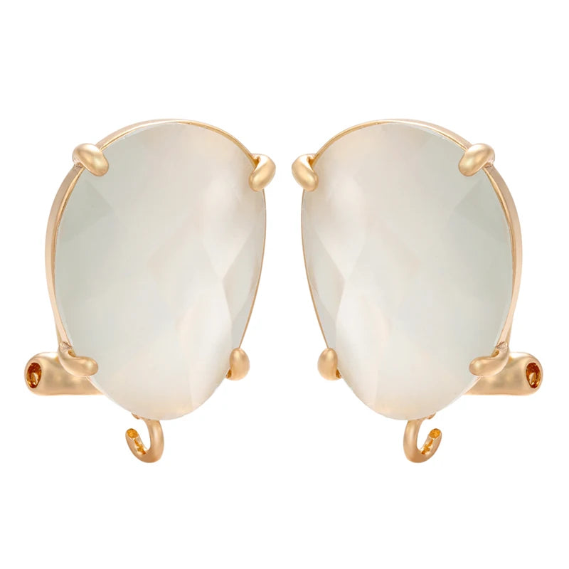 ZHUKOU 16x22mm high quality crystal cobblestone stud earrings for women earrings model:VE66