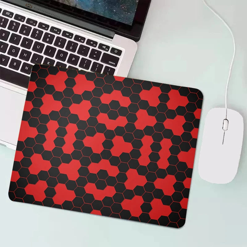 Anime Hexagonal Honeycomb Mouse Pad Gaming Accessories Gabinete PC Gamer Computer Keyboard Desk Mat Rubber Laptop Small Mousepad