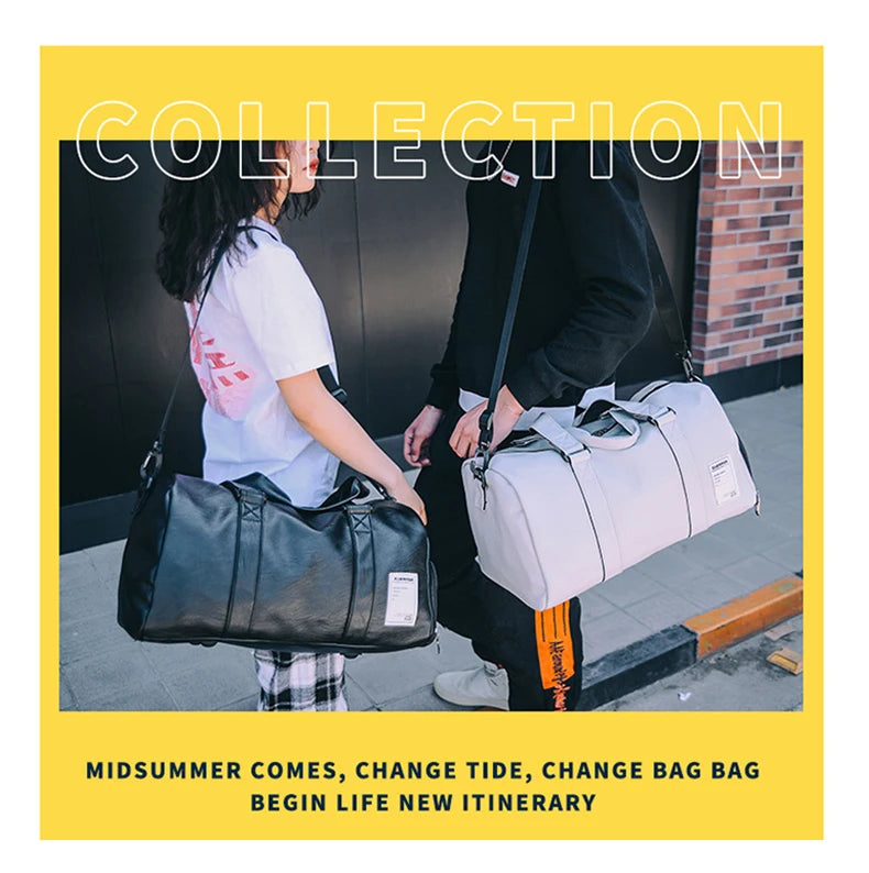 Gym Bag Leather Sports Bags Big Big Men Training Tas for Shoes Lady Fitness Yoga Travel Luggage Shoulder Sac De Sport travel bag