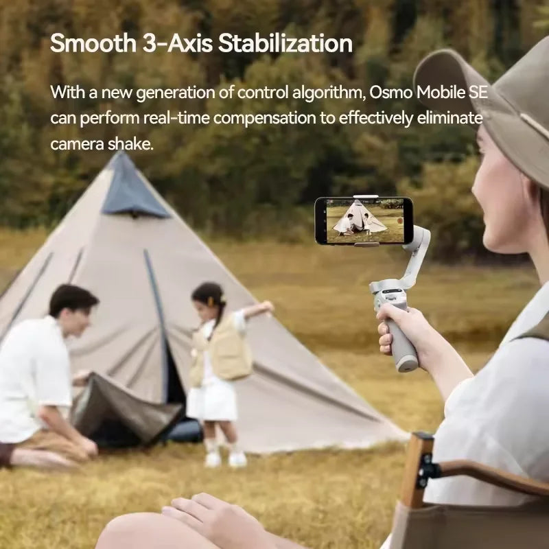 Osmo Mobile SE 3-Axis Stabilization ActiveTrack 5.0 Easy Tutorials and One-Tap Editing Quick Roll