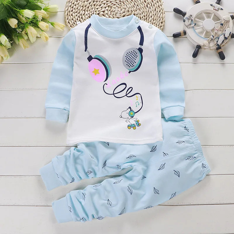 2024 New Spring Autumn Cotton Children's sets Baby Boy girls Clothes Clothing Suit 0-3 year