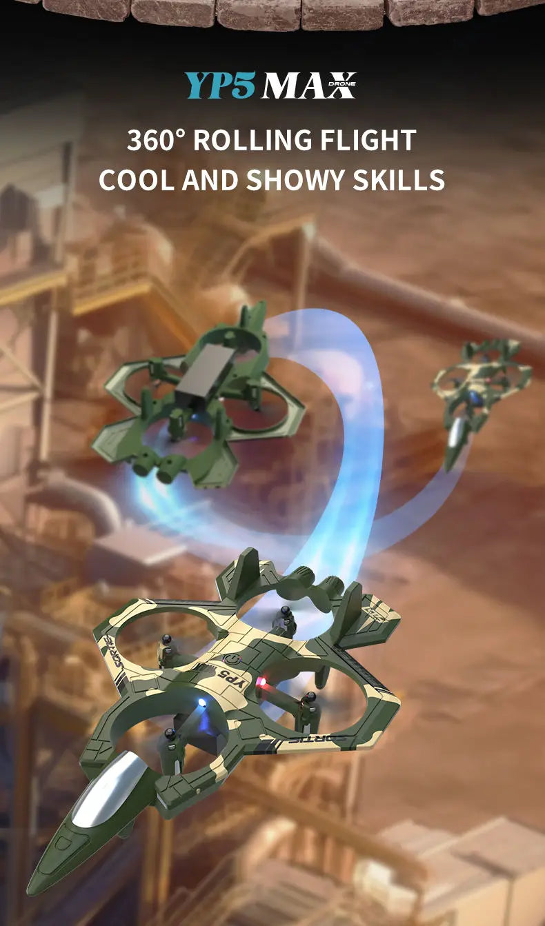 Yp5 Max Drone With Remote Control 360° Rolling Flight Drop Resistance Long Lifespan One-click Takeoff Beginner Yp5max Drone