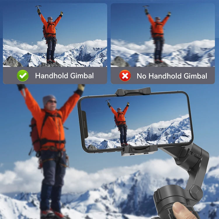 L9 Foldable Smartphone 3 Gimbal Stabilizer with Tripod 360 Ai Auto Face Tracking VLOG Selfie Fill Light VLOG Selfie Stick