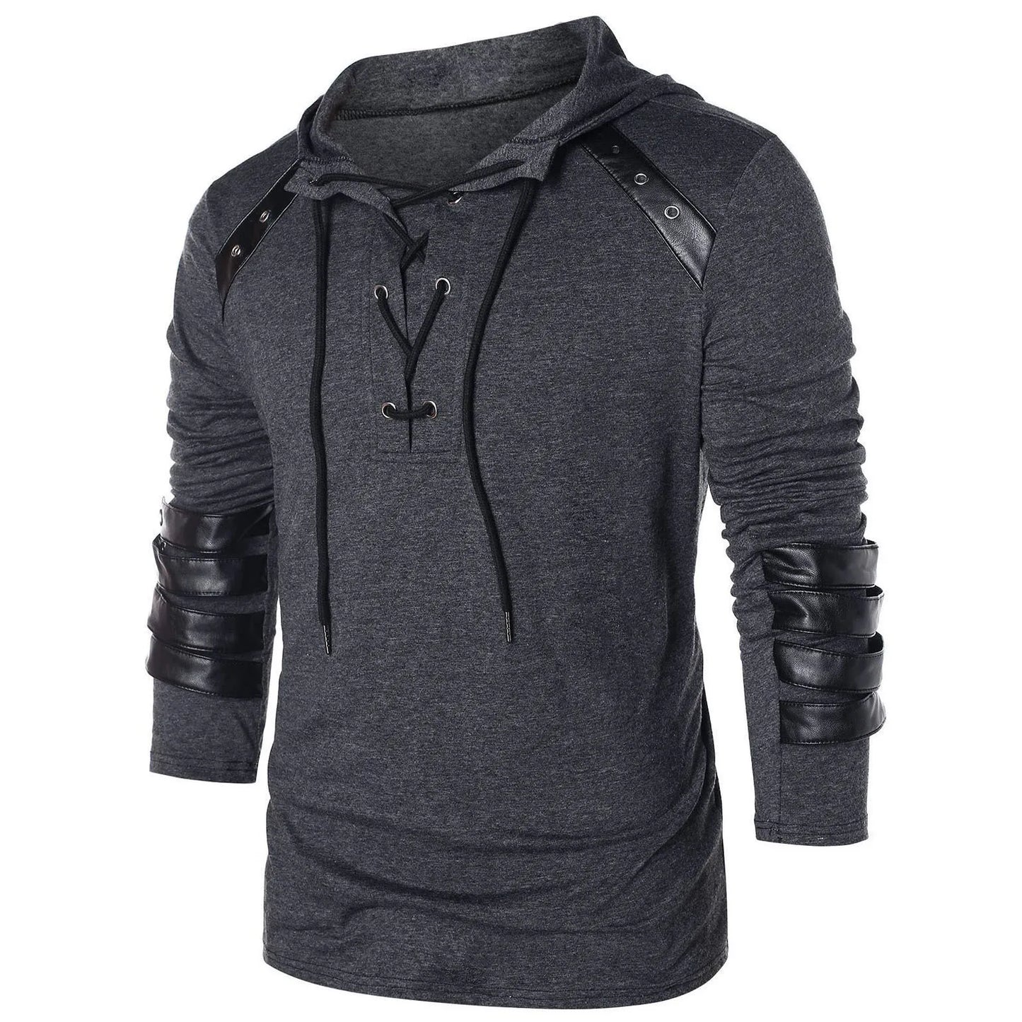 Men Medieval Renaissance Grooms Pirate Reenactment Larp Costume Lacing Up Shirt Bandage Top Middle Age Clothing For Adult 3XL