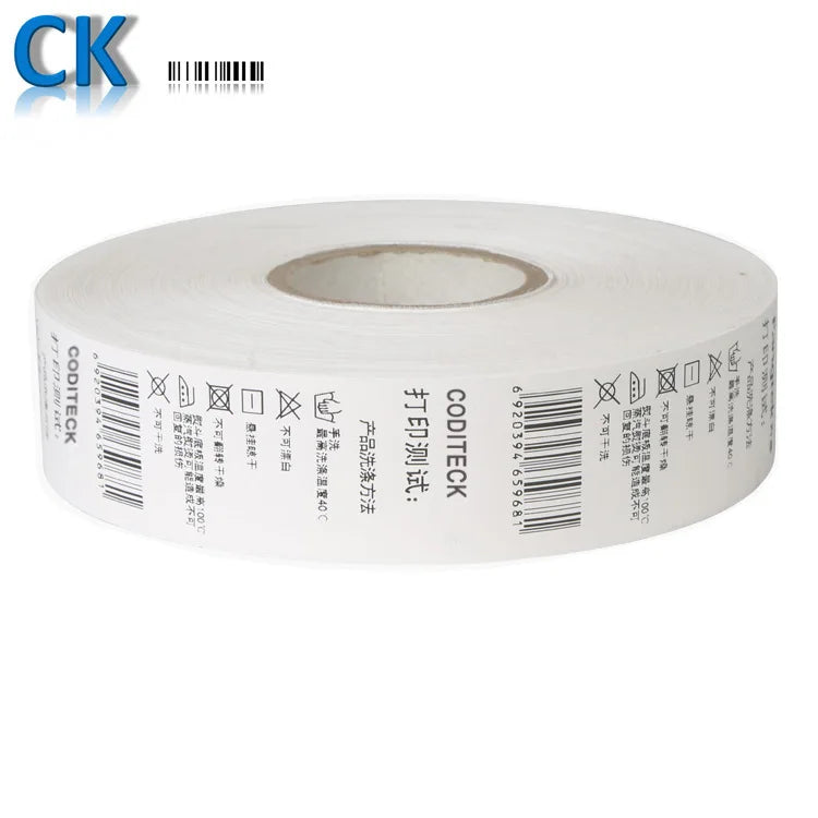Discounted Price Custom Thermal Transfer Printing Garment Textile Nylon Taffeta Wash Care Label 80*200m 3inch Label